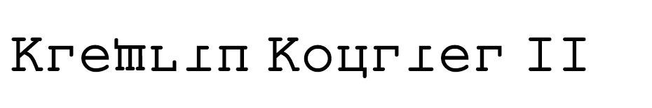 Kremlin Kourier II font