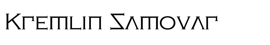 Kremlin Samovar font