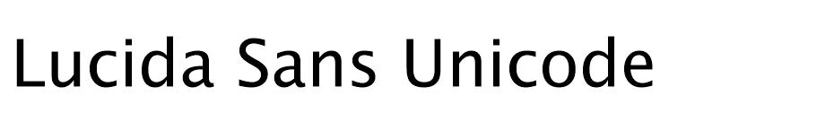 Lucida Sans Unicode font