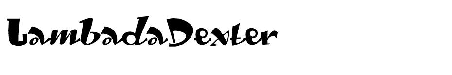 Lambada Dexter font