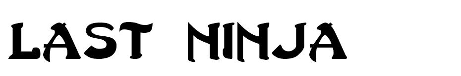 Last Ninja  font