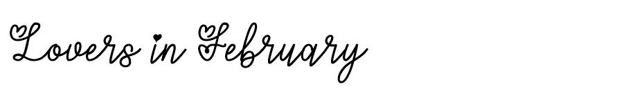 Lovers in February font