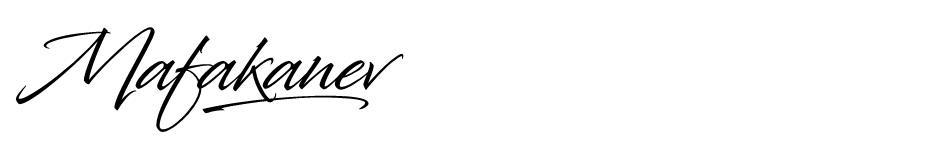 Mafakanev  font