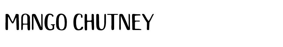 Mango Chutney font