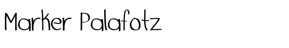 Marker Palafotz font