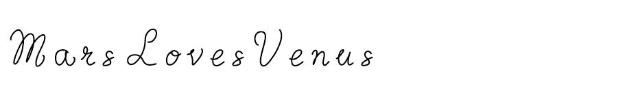 Mars Loves Venus font