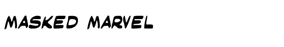 Masked Marvel font