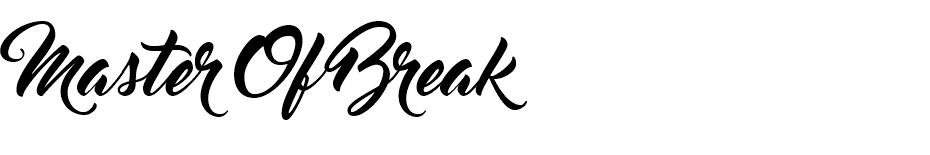 Master Of Break font