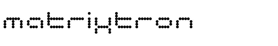 Matrixtron font