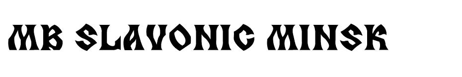 MB Slavonic Minsk font