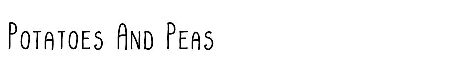 Potatoes And Peas font
