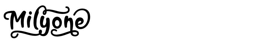 Milyone  font