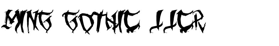 Ming Gothic font