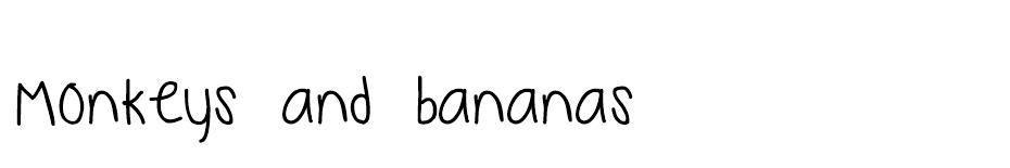 Monkeys and Bananas font