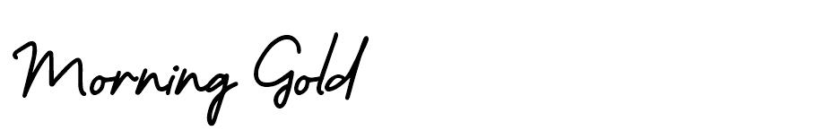Morning Gold  font