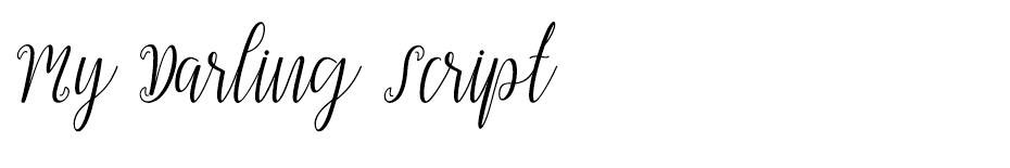 My Darling Script  font