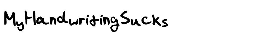 My Handwriting Sucks font