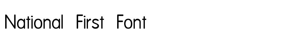 National First Font font