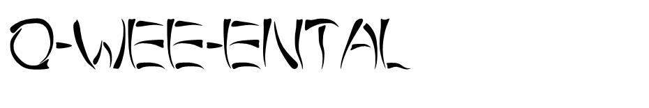 O-Wee-Ental font