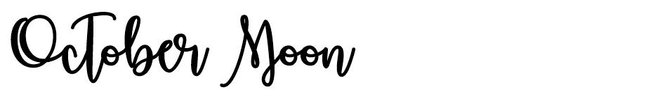October Moon font