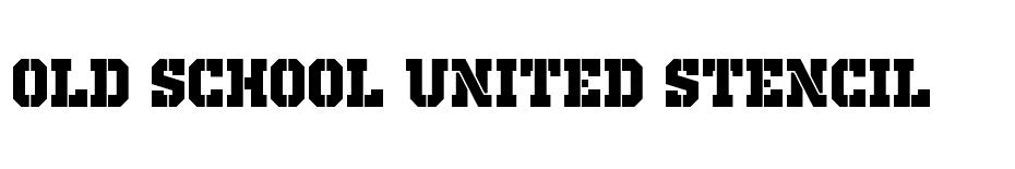 Old School United Stencil font