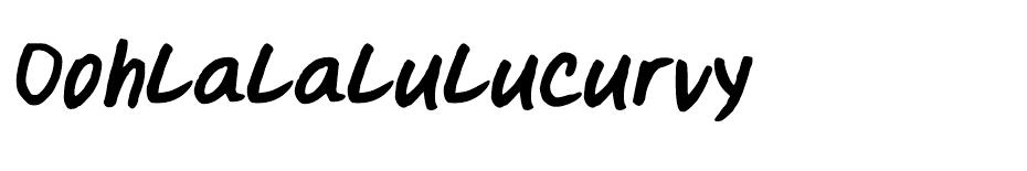 Oohlalalulucurvy font