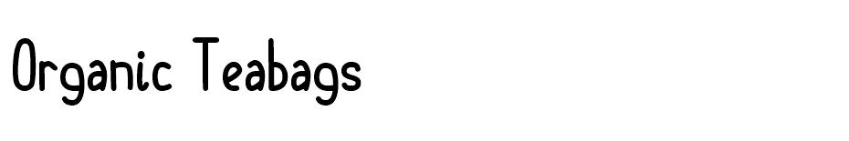 Organic Teabags font