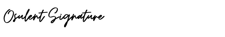 Osulent Signature  font