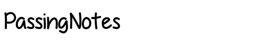 Passing Notes font