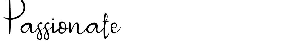 Passionate font
