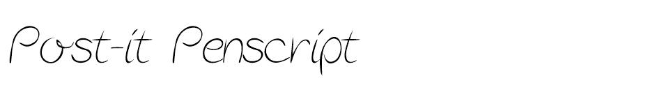Post-it Penscript font