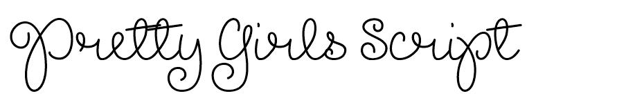 Pretty Girls Script font