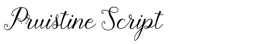 Pruistine Script font