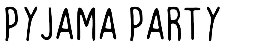 Pyjama Party font