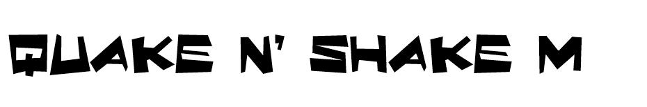 Quake n' Shake font