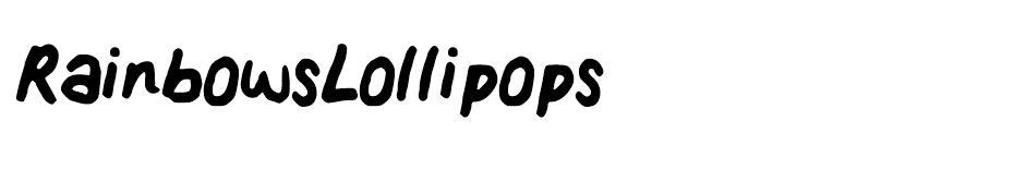 Rainbows Lollipops font