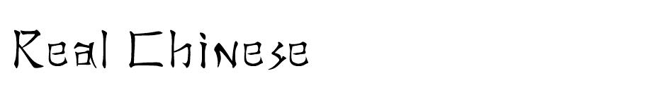 Real Chinese  font