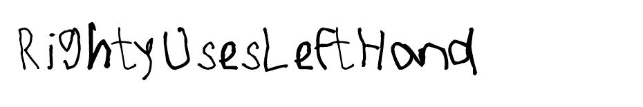 Righty Uses Left Hand font