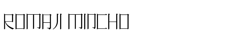 Romaji Mincho font