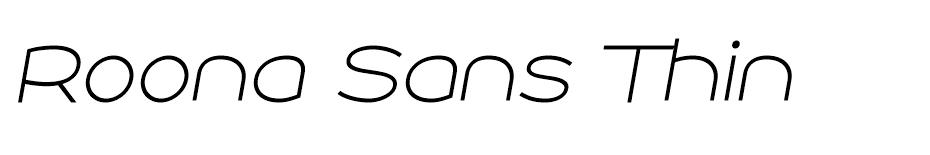 Roona Sans  font