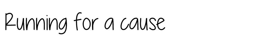 Running for a cause  font