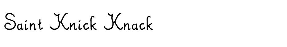 Saint Knick Knack  font
