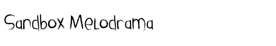 Sandbox Melodrama font