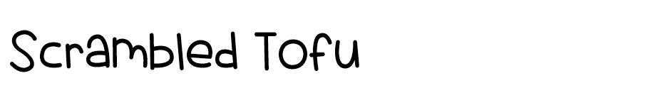 Scrambled Tofu font