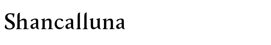 Shancalluna font