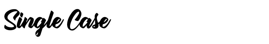Single Case font