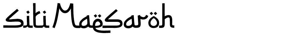 Siti Maesaroh font