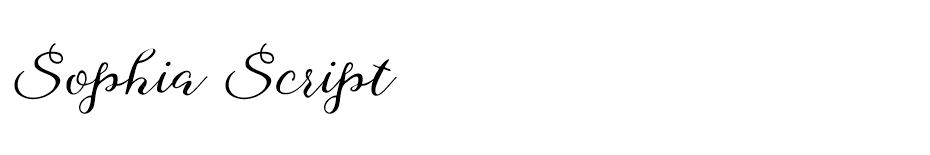 Sophia Script font