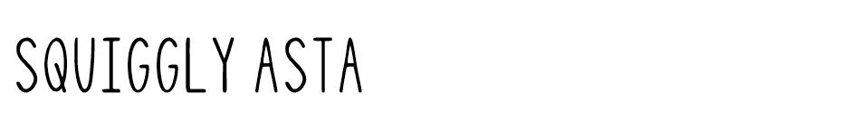 Squiggly Asta font