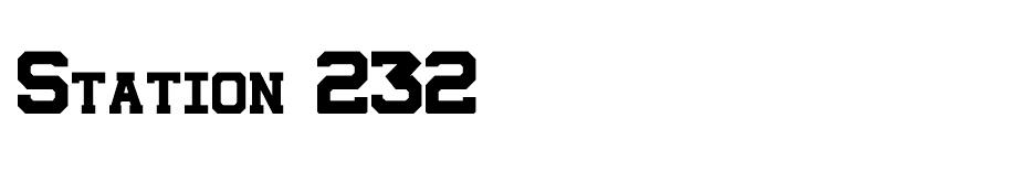 Station 232 font